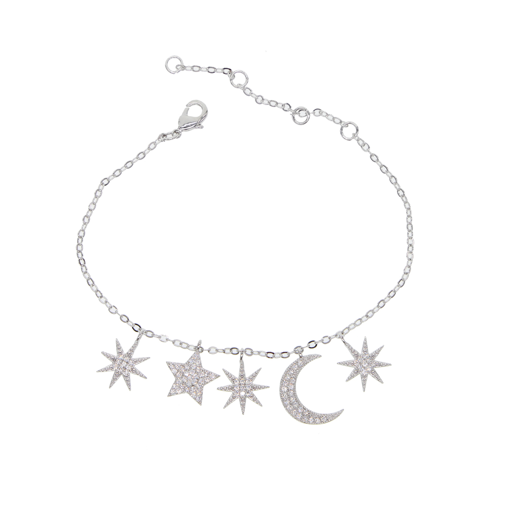 Charm jewelry new lady girls delicate bracelet tassel star moon bangle elegent hexgram chain micro pave shiny cz fashion gifts
Charm jewelry new lady girls delicate bracelet tassel star moon bangle elegent hexgram chain micro pave shiny cz fashion gifts