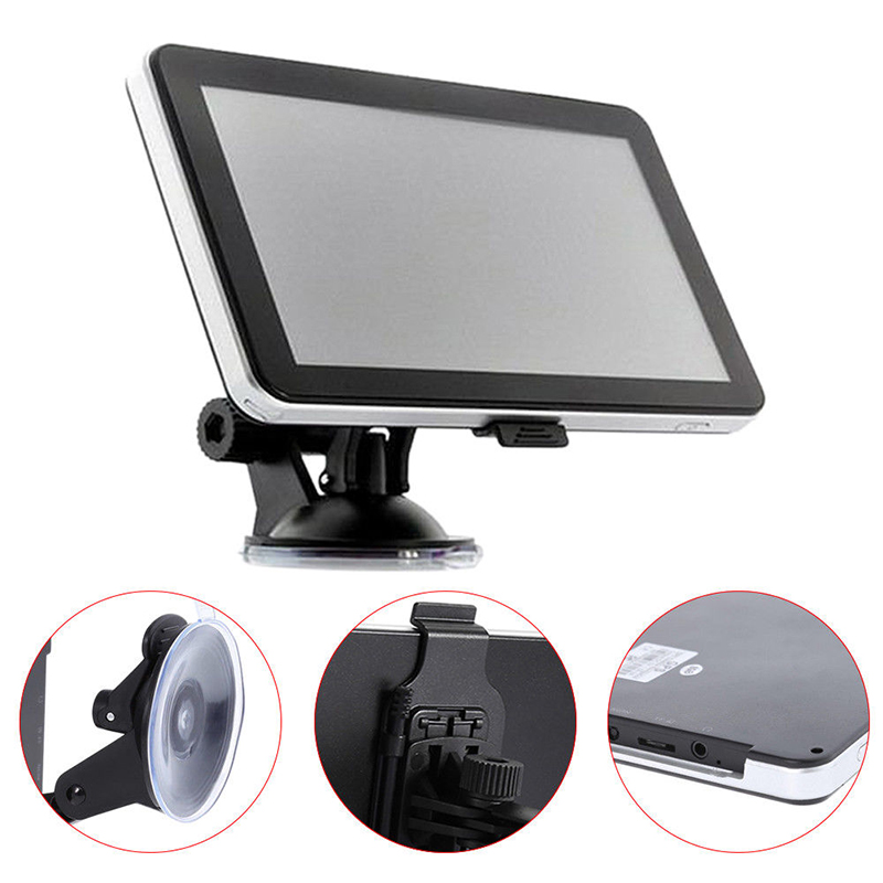 Durable HD 7 Inch Vehicle GPS with Bluetooth - Authentic Multilingual Truck Navigation Device with Built-in AVIN FM Functionality