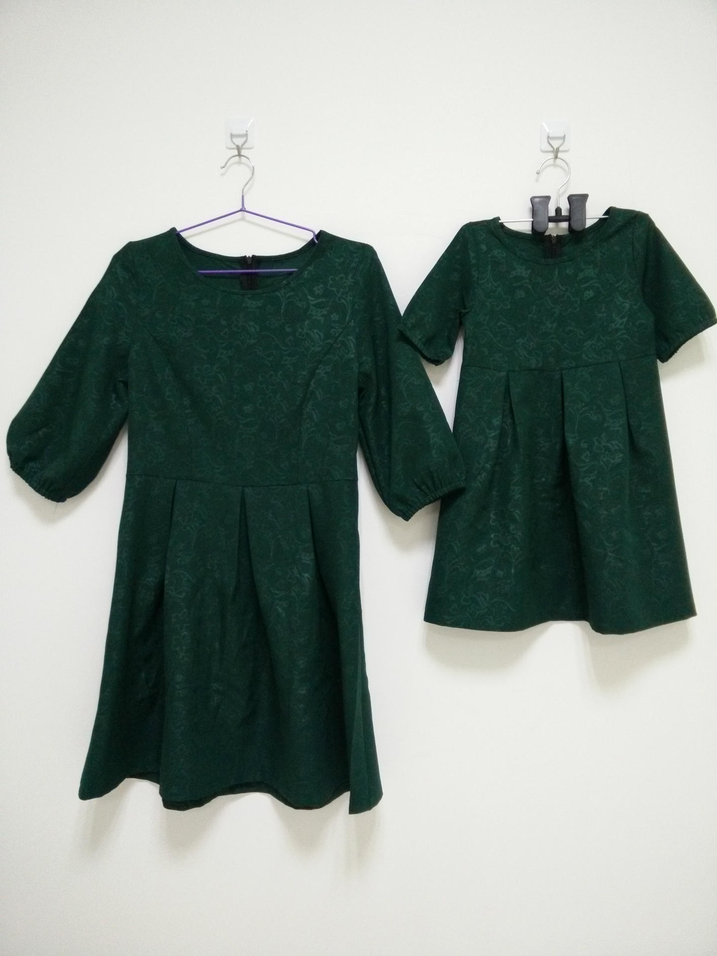 Mommy And Me Dress Family Matching Clothes Mother And Daughter Dresses Family Look Kids Parent Children Dark Green Floral Dresses Outfits