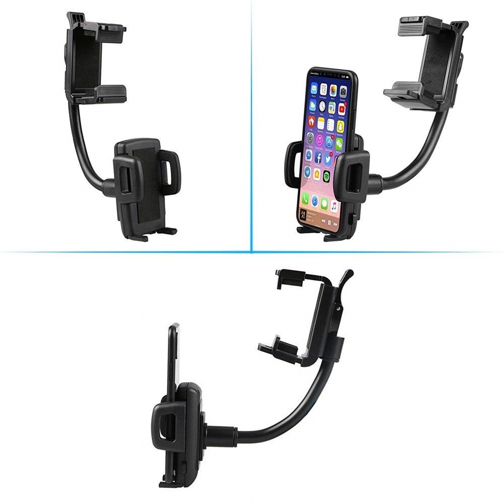 Universal 360° Car Rearview Mirror Mount Stand Holder Cradle For Cell Phone GPS Cell Phone Mounts Holders7602213