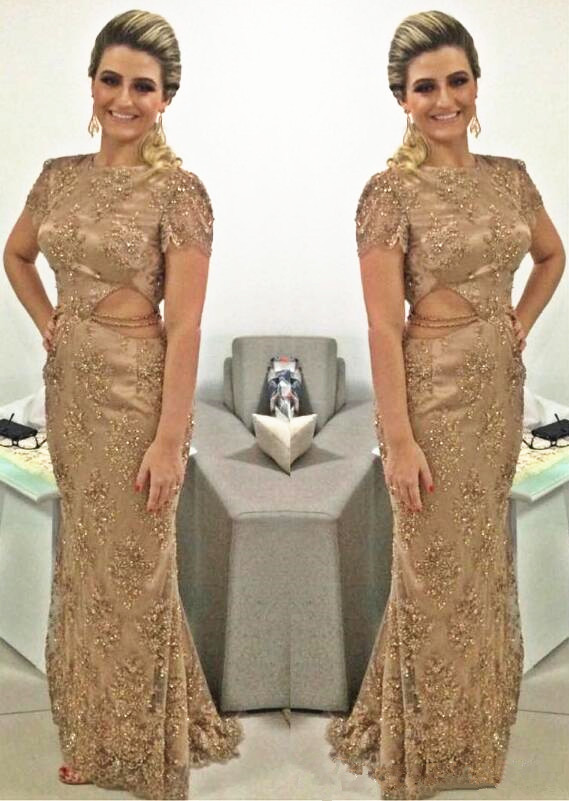 Sparkly Gold Lace Mother of the Bride Dress Short Sleeve Floor Length Mermaid Shiny Appliques Lace Evening Dress Formal Party Gowns
Sparkly Gold Lace Mother of the Bride Dress Short Sleeve Floor Length Mermaid Shiny Appliques Lace Evening Dress Formal Party Gowns