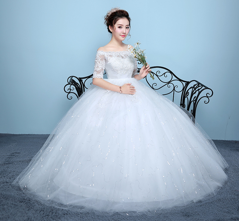 White Vestidos De Noiva 2017 Wedding Dresses New Arrival Lace Boat Neck Lace Up Ball Gown Princess Pregnant
White Vestidos De Noiva 2017 Wedding Dresses New Arrival Lace Boat Neck Lace Up Ball Gown Princess Pregnant