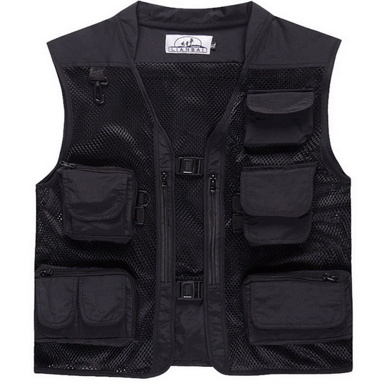 Grandwish Mens Large Size M-3XL Casual Vest Male Multi-Pocket Fashion Waistcoats Men Sleeveless High Quality Vests Jackets,DA749