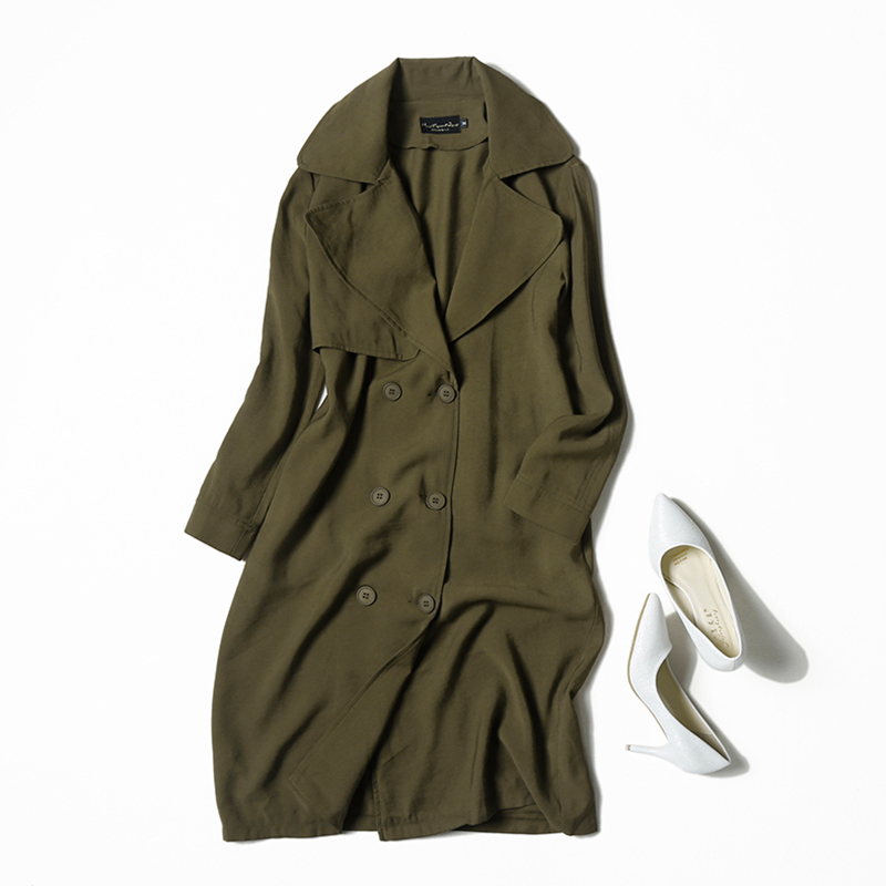 Veydu Autumn Women Long Overcoat Turn Down Collar Double Breasted Loose Trench Coat Femme Outwear Casual Streetwear Clothing, Army green
Veydu Autumn Women Long Overcoat Turn Down Collar Double Breasted Loose Trench Coat Femme Outwear Casual Streetwear Clothing, Army green