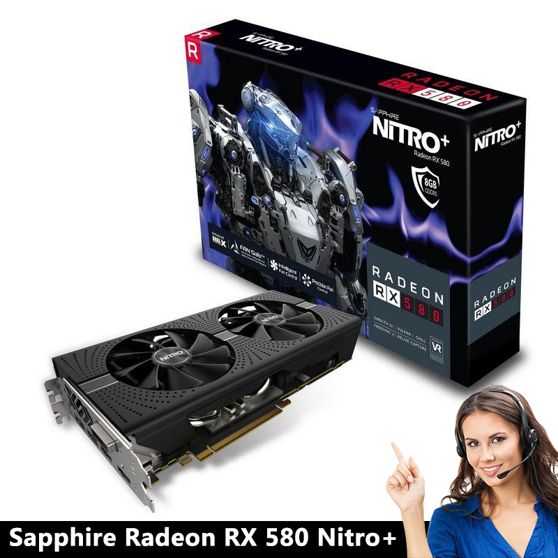Sapphire Radeon Nitro+ RX 580 video card RX580 8G DDR5 graphics card DirectX12 2304SP 1340/7000MHz PK RX570 GTX 1060 RX480
Sapphire Radeon Nitro+ RX 580 video card RX580 8G DDR5 graphics card DirectX12 2304SP 1340/7000MHz PK RX570 GTX 1060 RX480
