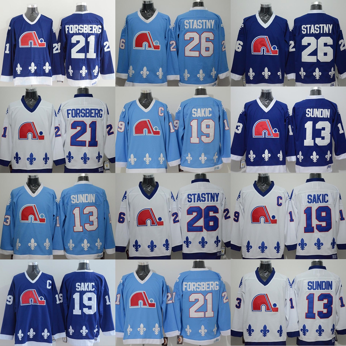On Sale Quebec Nordiques #19 Joe Sakic Jersey C Patch #21 Peter Forsberg Hockey Jersey Good Quality #13 Sundin Navy blue Jersey, Black;red
On Sale Quebec Nordiques #19 Joe Sakic Jersey C Patch #21 Peter Forsberg Hockey Jersey Good Quality #13 Sundin Navy blue Jersey, Black;red