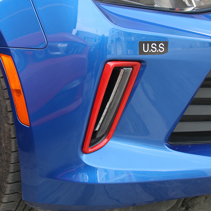 ABS Car Daytime Running Light Decoration Cover Ring Stickers For Chevrolet Camaro 2017 Up Car Styling Exterior Accessories