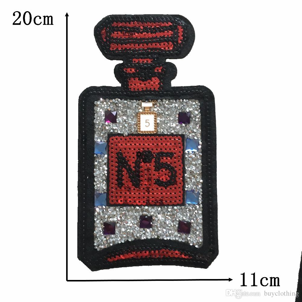 Large Sequins Patch Perfume Bottle Iron On Applique For Clothes Stickers Fabric Sewing Accessories Embroidery Patch Decals, Black
Large Sequins Patch Perfume Bottle Iron On Applique For Clothes Stickers Fabric Sewing Accessories Embroidery Patch Decals, Black