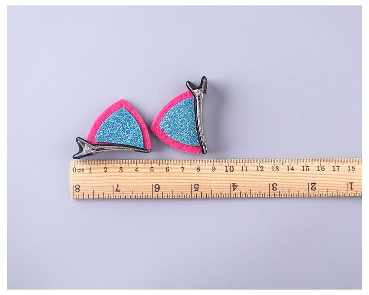 2018 New Baby Girls Fashion Cat Ears Clip With Sequins Ears Girls Hair Clips Cute Rabbit Ears Shape Hairpins Kids Hair Accessories