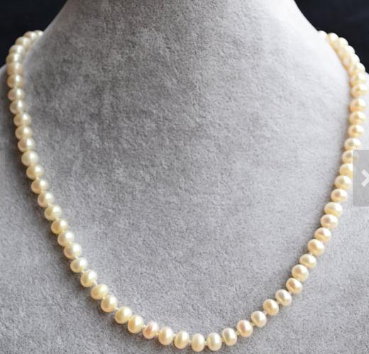 Genuine Pearl Necklace,White Color Real Pearl 18inches 5.5-6mm Natural Freshwater Pearl Jewellery,New Free Shipping, Black
Genuine Pearl Necklace,White Color Real Pearl 18inches 5.5-6mm Natural Freshwater Pearl Jewellery,New Free Shipping, Black