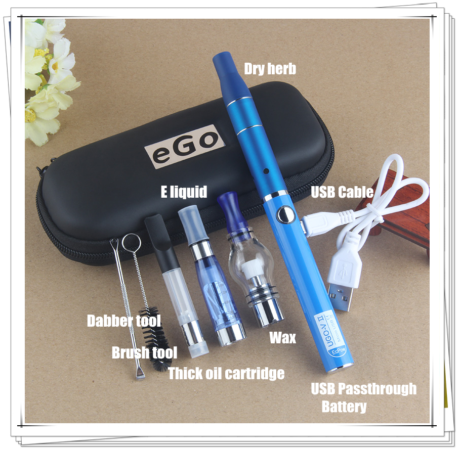 Authentic All in One Starter Kits UGO V II 510 Thread USB Passthrough Battery Dry Herb Vaporizer Wax Pen Ce3 Vape Cartridges CE4 E Liquid
Authentic All in One Starter Kits UGO V II 510 Thread USB Passthrough Battery Dry Herb Vaporizer Wax Pen Ce3 Vape Cartridges CE4 E Liquid