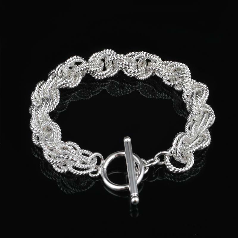 2018 New fashion 925 silver bracelets High grade sterling silver bracelets For Wedding Party Women Jewelry men bracelet charms