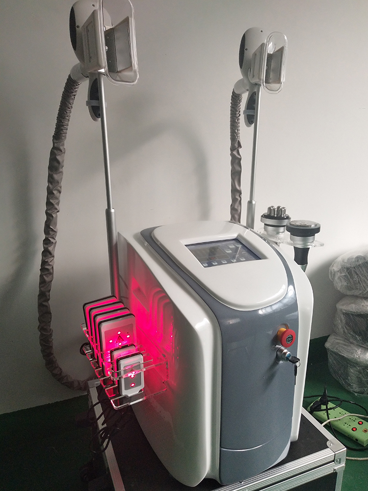 cryolipolysis fat freezing machine slimming 40K ultrasound cryotherapy face/body RF 6 pads LLLT lipo laser machine