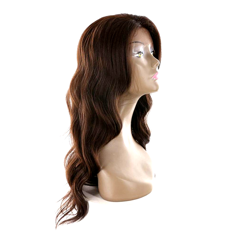 Full Lace Human Hair Wigs with Baby Hair Natural wave Pre Plucked 150 Density 9A Brazilian 4# lace front human Hair Wigs
