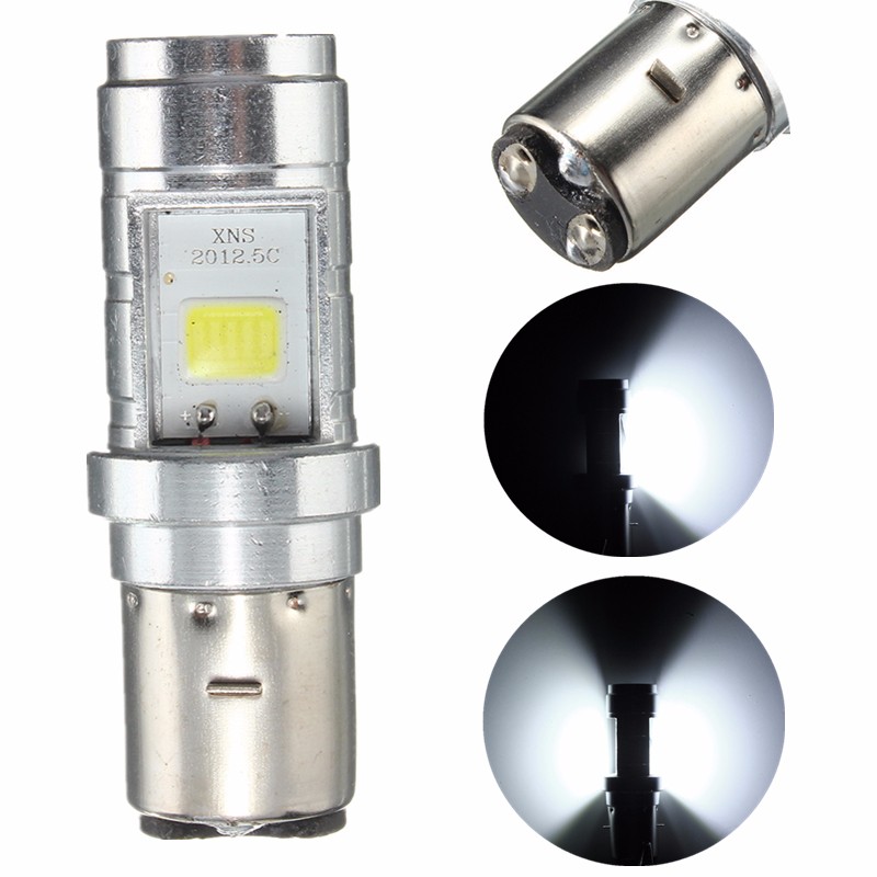 BA20D 10W 1000LM LED Lighting Motorcycle Moped ATV Headlight Bulb Scooter Accessoire 12V-24V White Motorbike Head Lamp