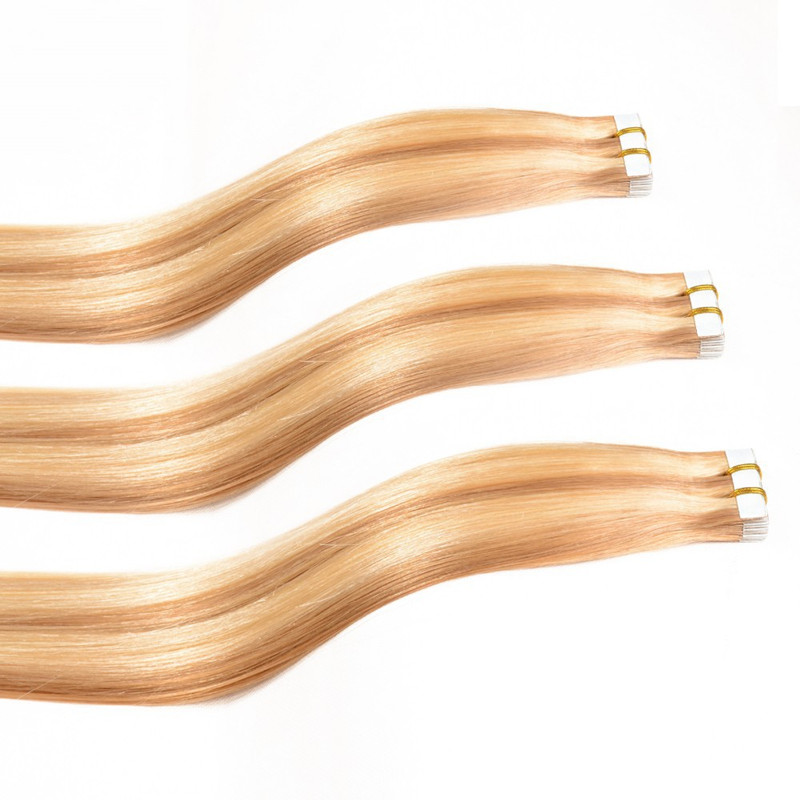 Nice quality Piano Color 4P27 14P24 24p613 Tape In Human Hair extensions 150g 60pieces peruvian Hair blonder