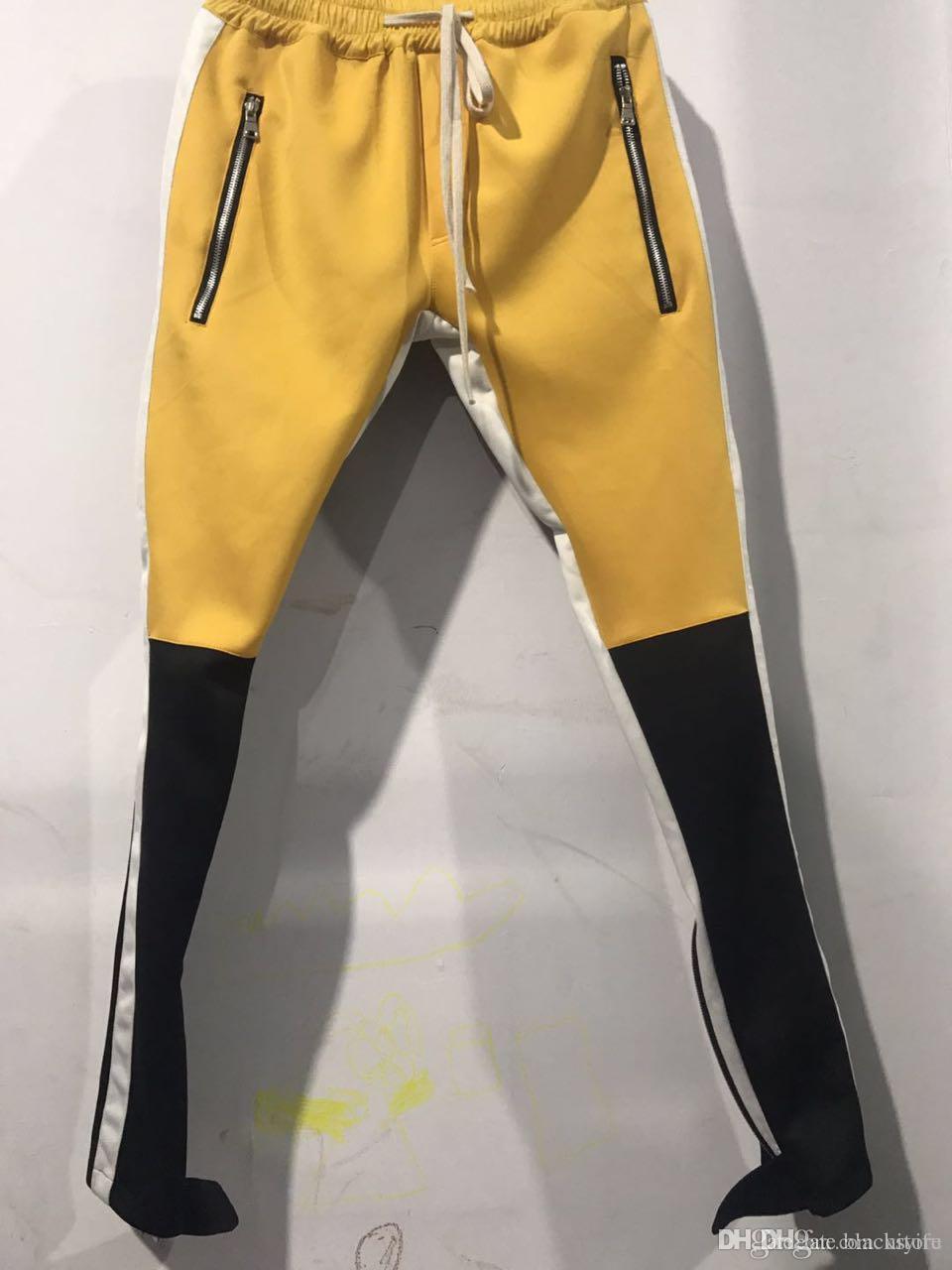 JH New Yellow Blue Colour Fear Of God Fifth Collection FOG Justin Bieber side Zipper Casual Sweatpants Men Hiphop Jogger Pants 3 style S-XXL, Black yellow
JH New Yellow Blue Colour Fear Of God Fifth Collection FOG Justin Bieber side Zipper Casual Sweatpants Men Hiphop Jogger Pants 3 style S-XXL, Black yellow