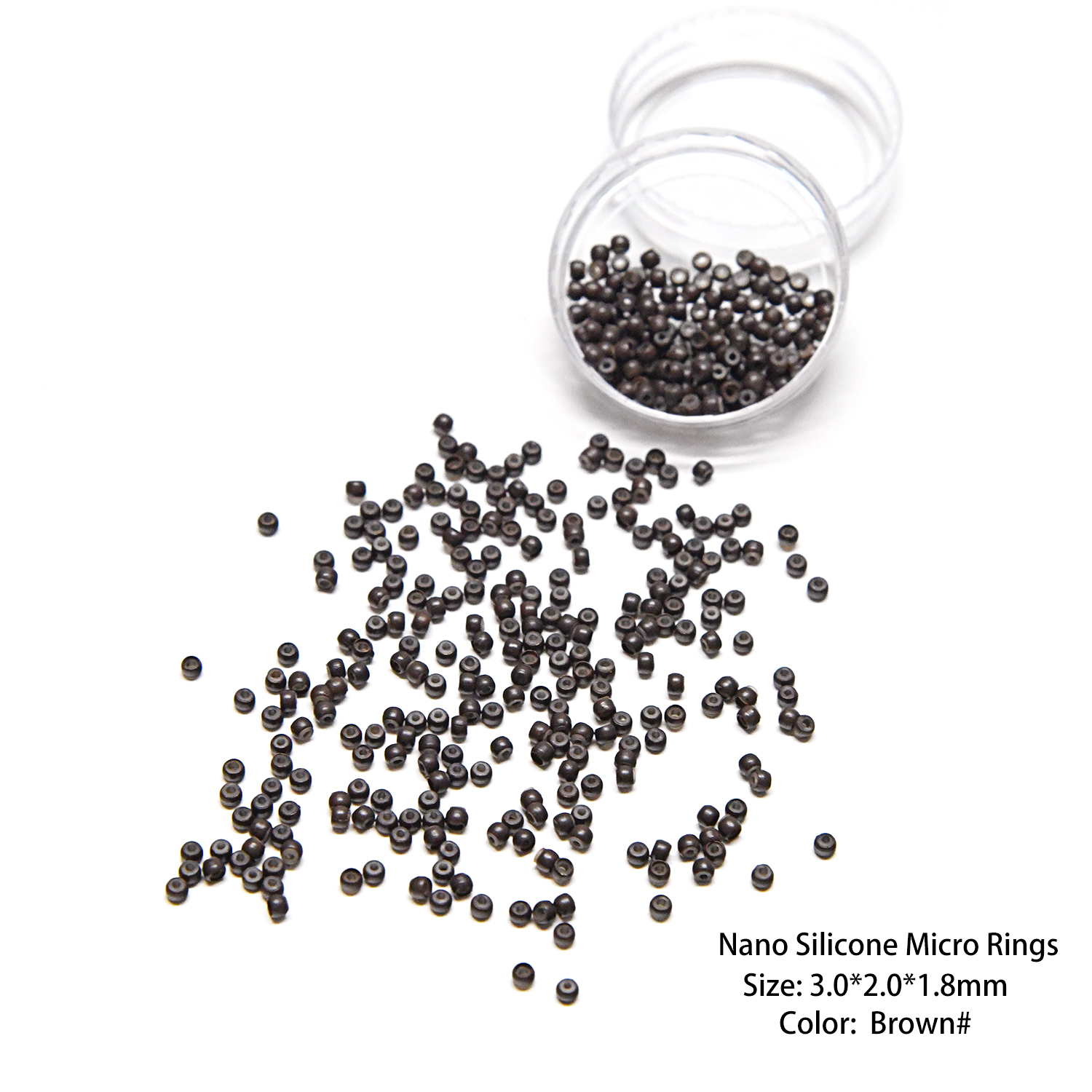 High Quality Neitsi 3.0mm Silicone Nano Ring Links Beads For Nano Rings Tip Human Hair Extensions Brown# 500pcs, Black
High Quality Neitsi 3.0mm Silicone Nano Ring Links Beads For Nano Rings Tip Human Hair Extensions Brown# 500pcs, Black