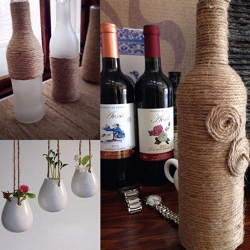 100M/Roll Natural Brown Jute Rope Twine String Cord Shank for DIY Scrapbooking Craft Making Jewelry Necklace Wedding Wrap Decor
