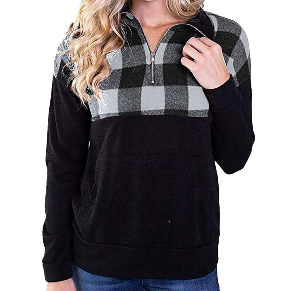 Women Long Sleeve Casual Plaid Stitching Pullover Sweatshirts Top Blouse Manteau Femme Hiver Sudaderas Mujer 2018 Moleton 5, Ye
Women Long Sleeve Casual Plaid Stitching Pullover Sweatshirts Top Blouse Manteau Femme Hiver Sudaderas Mujer 2018 Moleton 5, Ye