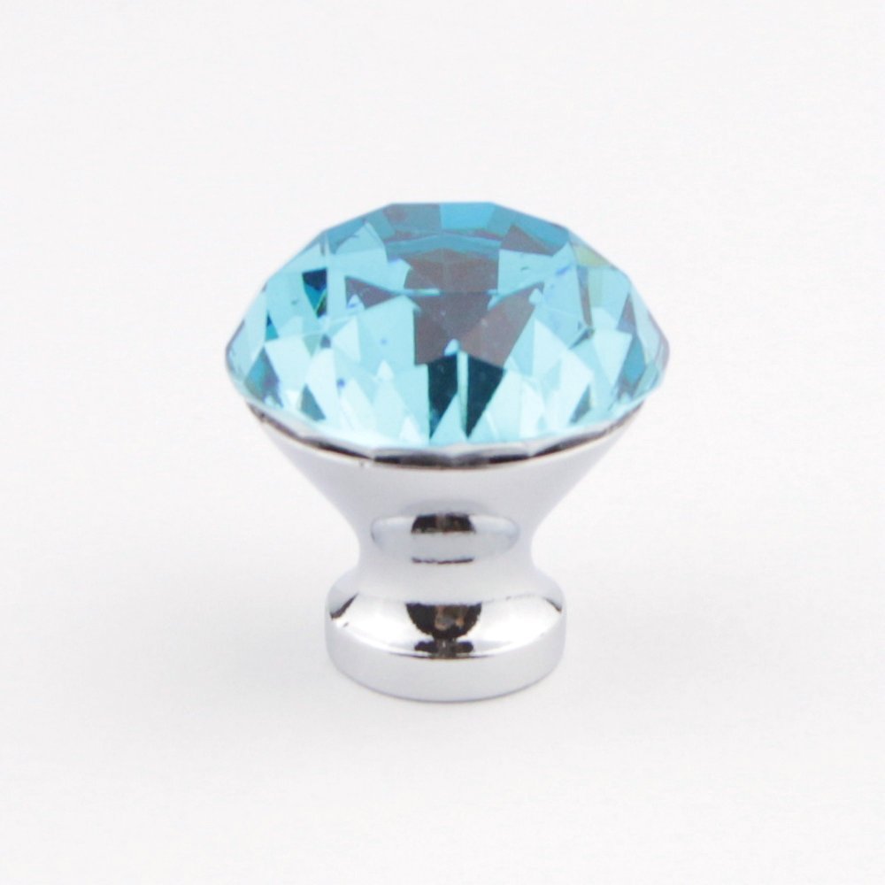 10pcs/Set Blue Diamond Shape Crystal Glass Cabinet Knob Cupboard Drawer Handle/Great for Cupboard, Kitchen and Bathroom Cabinets (30MM)9937465
