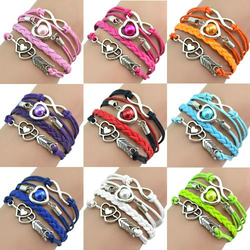 Women Multilayer Retro Cupid's Arrow Heart Love Beads Cuff Chain Bracelet Leather Cute Charm Bangle Lovers Gift
Women Multilayer Retro Cupid's Arrow Heart Love Beads Cuff Chain Bracelet Leather Cute Charm Bangle Lovers Gift