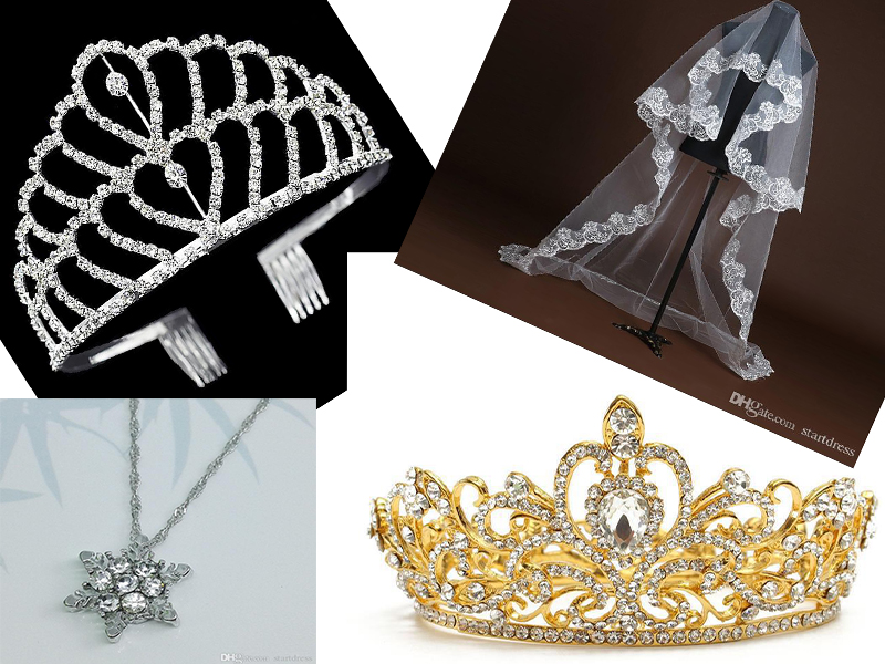 Princess Shiny Crystal Bridal Party Pageant Sier Plated Crown Hairband Wedding Accessories Ornaments Kids Girls Child Prom Rhinestones Birthday Tiara