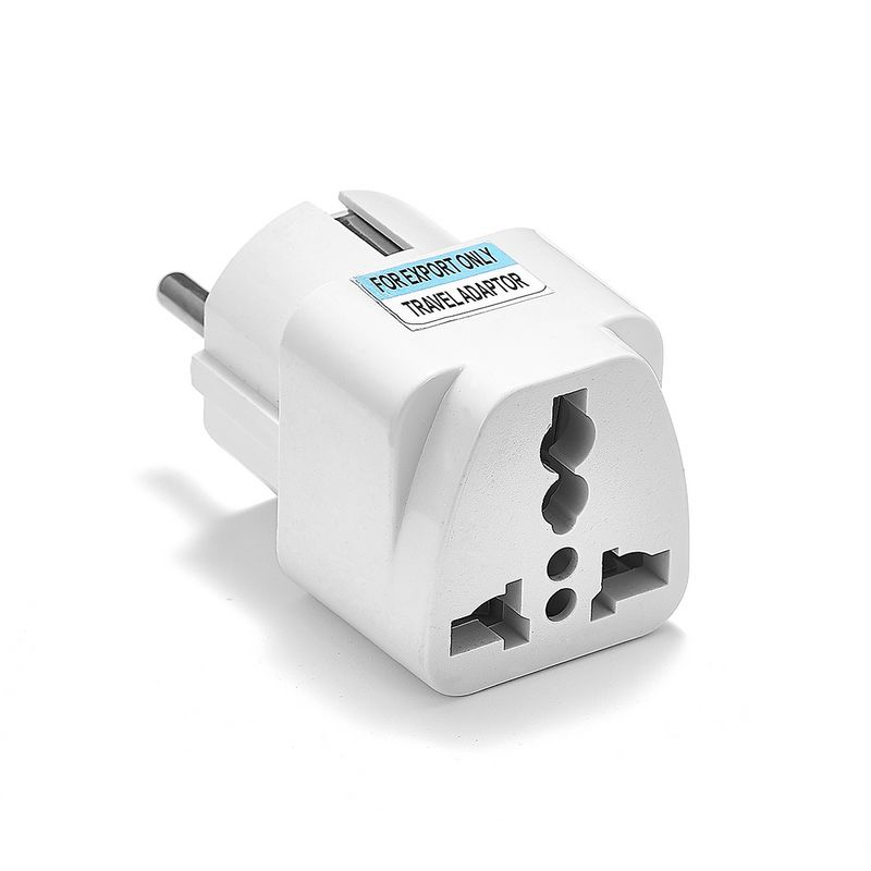 100 Pcs/lot Universal 2 Pin AC Power Electrical Plug Adaptor Converter Travel Power Charger UK/US/AU To EU Plug Adapter Socket