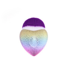NEW Heart-shaped Mermaid Foundation Brush Glitter Radiant Cosmetic brush gradually changing color Makeup tools free shipping