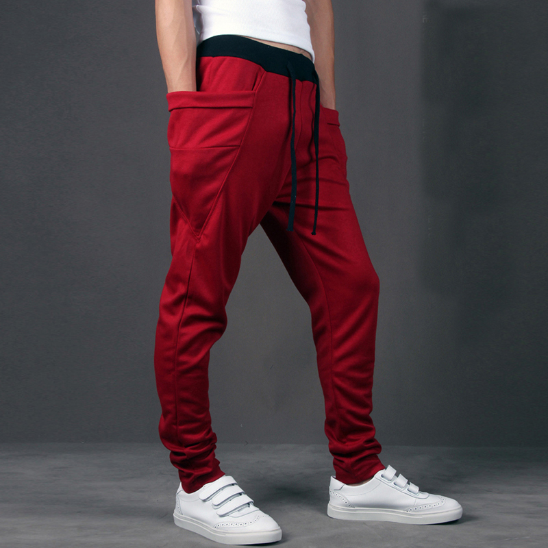 Casual Men Pants Unique Big Pocket Hip Hop Harem Pants Quality Outwear Sweatpants Casual Mens Joggers TOP HERE Men's Trousers C18111201