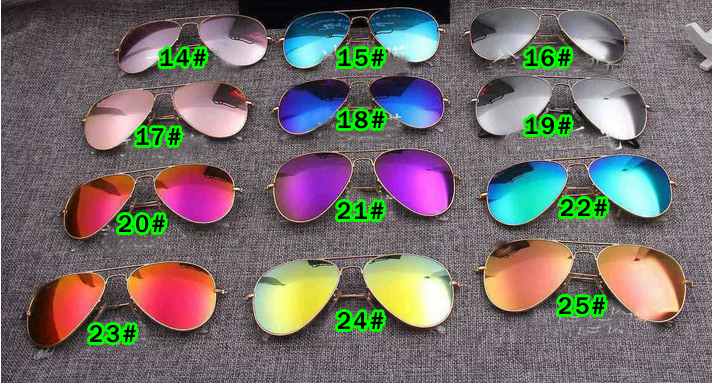MOQ=10PCS summer men Dazzle colour Sunglasses outdoors Fashion women driving Sunglasses GLASS LENS 31colors NO BOX free shipping
MOQ=10PCS summer men Dazzle colour Sunglasses outdoors Fashion women driving Sunglasses GLASS LENS 31colors NO BOX free shipping