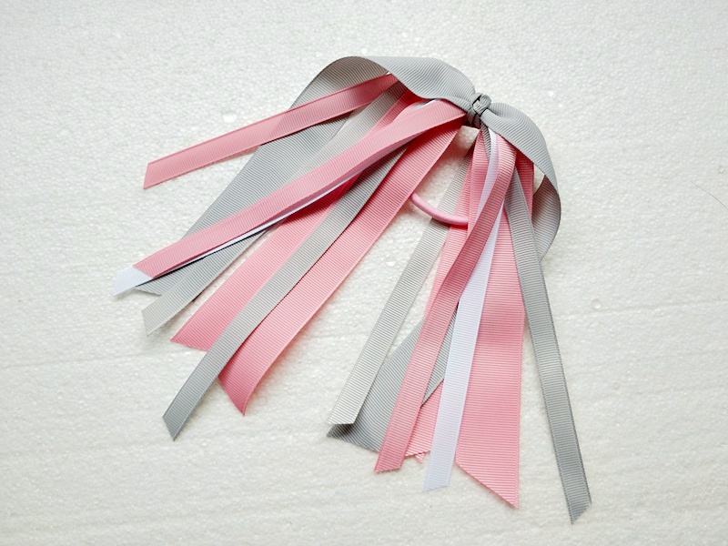 Girl cheerleaders cheered hair accessories fascinator headband Ponytail Streamers various color korker ponytail holder hair bows PD001