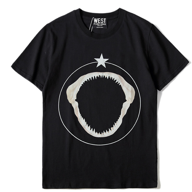 Hot sell 2018 New Fashion Brand Men Short Sleeve Casual T shirt Men Pentagram Shark tooth pattern Print Fashion T Shirt Man Casual TEE, Black
Hot sell 2018 New Fashion Brand Men Short Sleeve Casual T shirt Men Pentagram Shark tooth pattern Print Fashion T Shirt Man Casual TEE, Black