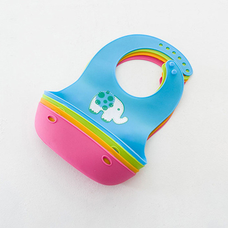 3 Pcs Wholesale Cartoon Kids Silicon Baby Bibs Toddlers Summer Adjustable Waterproof Feeding Tools Boy Girl Apron