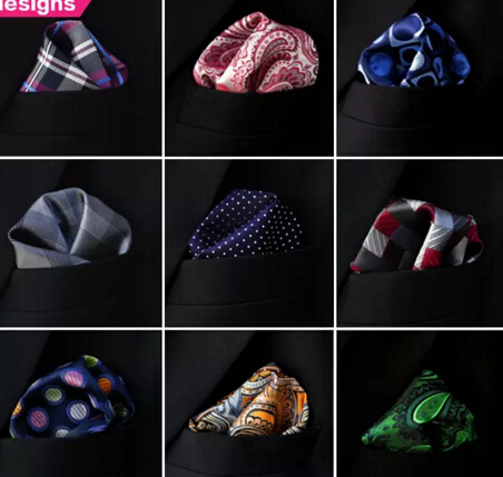 Assorted Mens Pocket Squares Hankies Hanky Handkerchief Large Size Accessory Free Shipping Neckties Ties