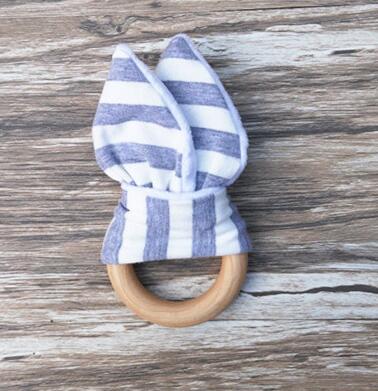 New Baby Teether Wooden Ring Baby Molars Teeth Training Toys Infants Hand Rattles Newborn Babys' Gift Exercises Toys Teeth training toy KKA1