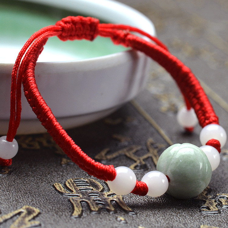 Handmade natural goods Burma Jade Jadeite 14mm lotus beads men's and women's red string single ring bracelet string, Black
Handmade natural goods Burma Jade Jadeite 14mm lotus beads men's and women's red string single ring bracelet string, Black