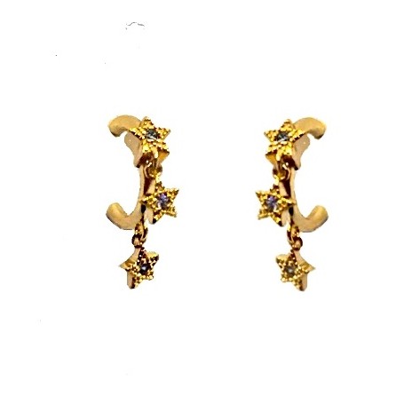 mini circle hoop star charm earring for women 925 sterling silver christmas gift delicat dainty silver jewelry