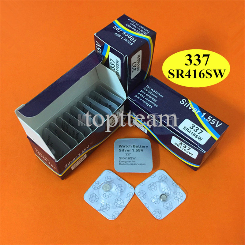 100Pcs/lot 337 battery 1.55V Silver oxide SR416SW button cell batteries for wireless covert earpiece mini watch Electric Product
100Pcs/lot 337 battery 1.55V Silver oxide SR416SW button cell batteries for wireless covert earpiece mini watch Electric Product