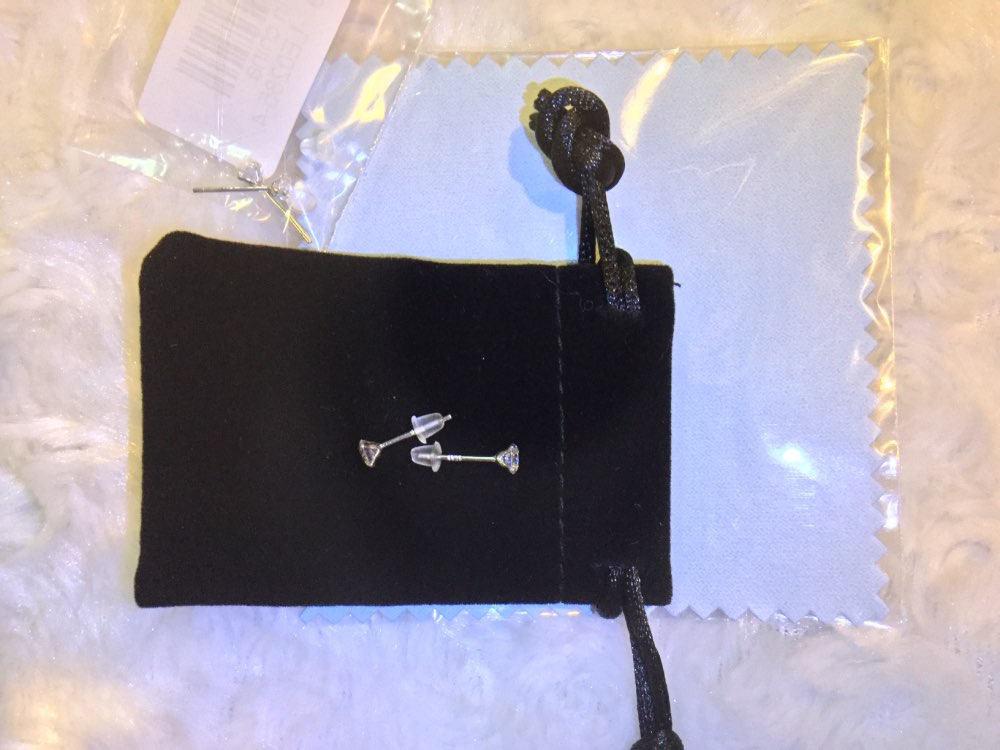 925 Sterling Silver CZ Stud Earrings For Women Jewelry Simple Cubic Zircon Ear Piercing Post Earrings