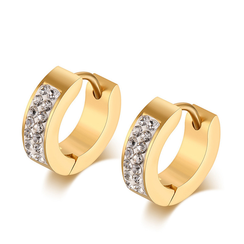 Small Hoop Earrings for Women EURO-US Fashion Style Crystal Earings Stainless Steel Gold Color Girl Jewelry
Small Hoop Earrings for Women EURO-US Fashion Style Crystal Earings Stainless Steel Gold Color Girl Jewelry