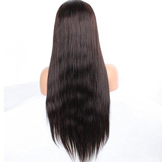 250% Density 360 Lace Frontal Wigs pre plucked 24" Straight hd Front Natural Color Glueless Full Human Hair Wig diva1