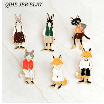 QIHE JEWELRY Pins and brooches Rabbit/Fox/Cat couple enamel pin Badges Hat Backpack Accessories Lovers jewelry Gift for lover
QIHE JEWELRY Pins and brooches Rabbit/Fox/Cat couple enamel pin Badges Hat Backpack Accessories Lovers jewelry Gift for lover
