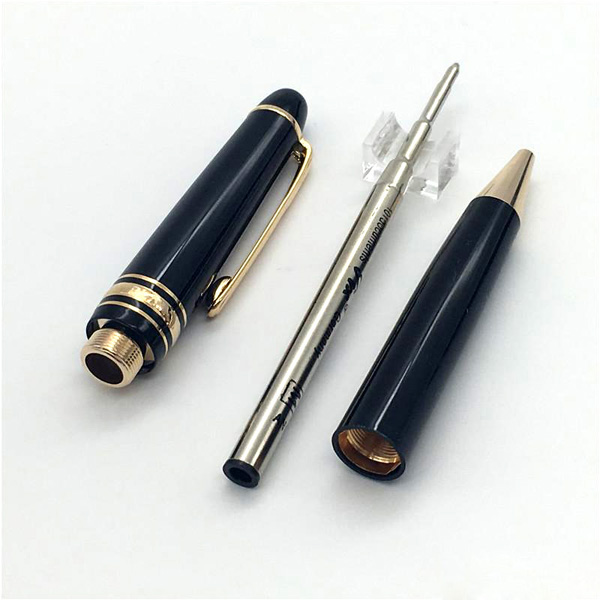 wholesale Turning Cap Platinum e M Ballpoint Pen black resin fine star with series number pen new