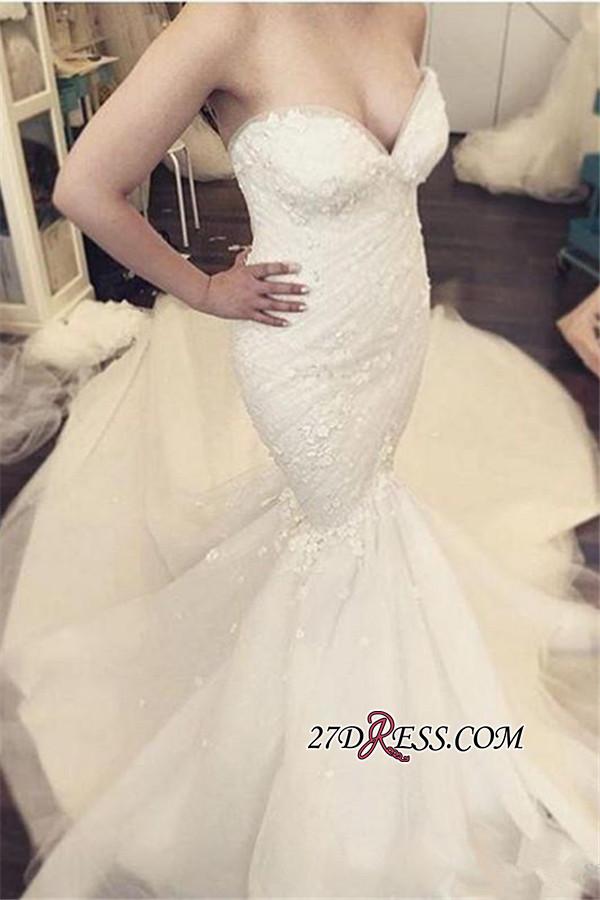 Gorgeous Mermaid Dresses With Detachable Skirt Sweetheart Lace 3D ral Appliques Country Bridal Gowns Plus Size Wedding Dress