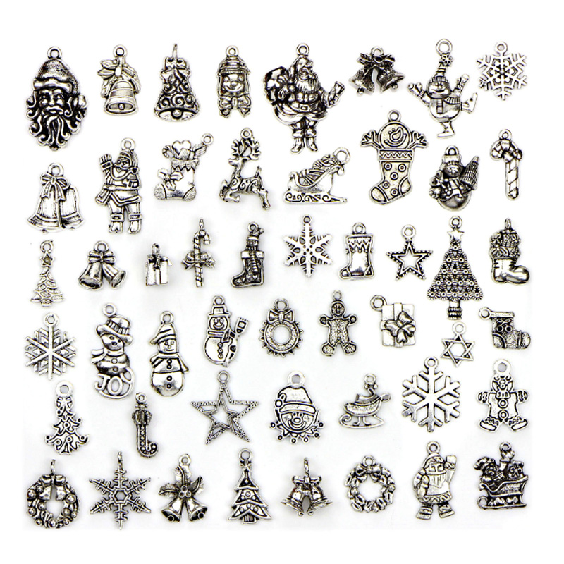50Pcs/Lot Retro Alloy Loose Beads Trendy Christmas Charms Metal Pendant Tibetan Silver Vintage DIY Bracelet and Necklace Xmas Jewelry Making, Black
50Pcs/Lot Retro Alloy Loose Beads Trendy Christmas Charms Metal Pendant Tibetan Silver Vintage DIY Bracelet and Necklace Xmas Jewelry Making, Black