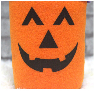 Halloween Red Wine Bottle Cloth Bag With Creative Cartoon Pumpkin Witch Black Cat Decoration Bottle Bags With Drawstring Closure