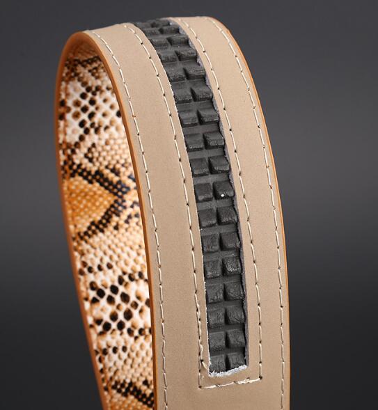 Hot selling new Mens womens black belt Genuine leather Business belts Pure color belt snake pattern buckle belt for gift