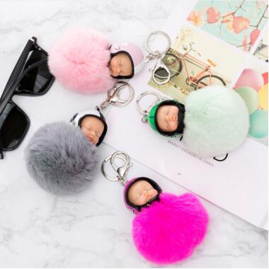 Fantasy New Fluffy Rabbit Fur Pompom Motorcycle helmet Sleeping Baby Key Chain Women Fur Doll Keychain Car Keyring Toy 10 Colors
Fantasy New Fluffy Rabbit Fur Pompom Motorcycle helmet Sleeping Baby Key Chain Women Fur Doll Keychain Car Keyring Toy 10 Colors