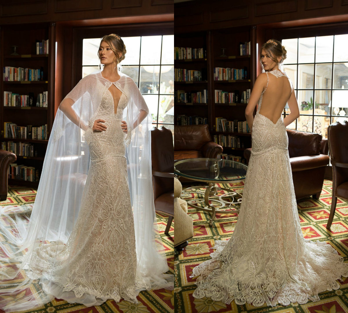 Generous Mermaid Wedding Dresses With Wrap Deep V Neck Lace Applique Sweep Train Backless Sexy Country Wedding Gowns Sequins Plus Size Dress